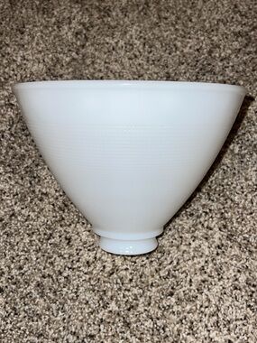 VTG White Milk Glass Cone Accent Lamp Shade